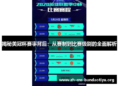 揭秘美冠杯赛事背后:从赛制到比赛级别的全面解析 揭秘美冠杯赛事背后:从赛制到比赛级别的全面解析